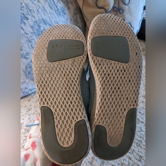 ADIDAS Pharrell Williams Hu Tennis Shoes Light Blue Mens 7 - Picture 7 of 7